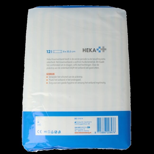 Serviettes de maternité 8 x 30,5 cm 12 pièces