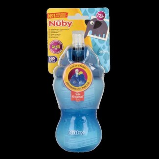 Nuby Flip it 360ml 12+ maanden blauw 1 Stuks