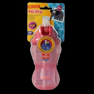 Nuby Gobelet Flip-it 360 ml 12+ mois rose 1 pièce