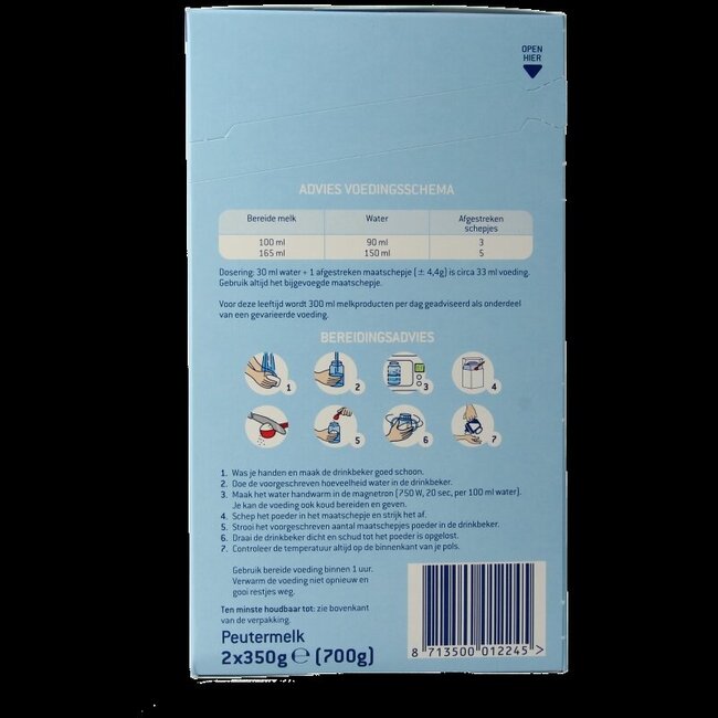 Nutrasense peutermelk 4 (2+jr) 700 Gram