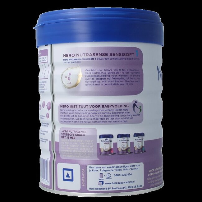 Nutrasense SensiSoft 1 (0-6 mnd) 800 Gram