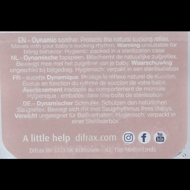 Sucette luminescente dynamique 18+ mois ivoire/blush 2 Pièces