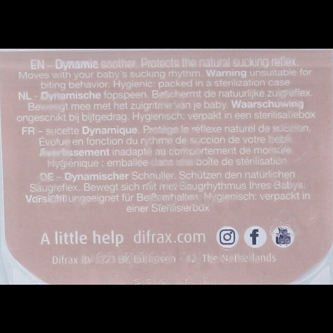 Sucette glow dynamic 6-18 mois ivory/blush 2 pièces