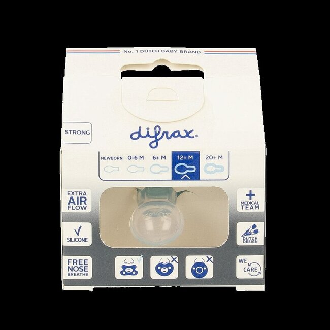 Fopspeen natural 12+ maanden ocean 1 Stuks