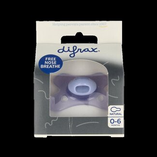 Difrax Sucette natural 0-6 mois cotton candy lavander 1 pièce