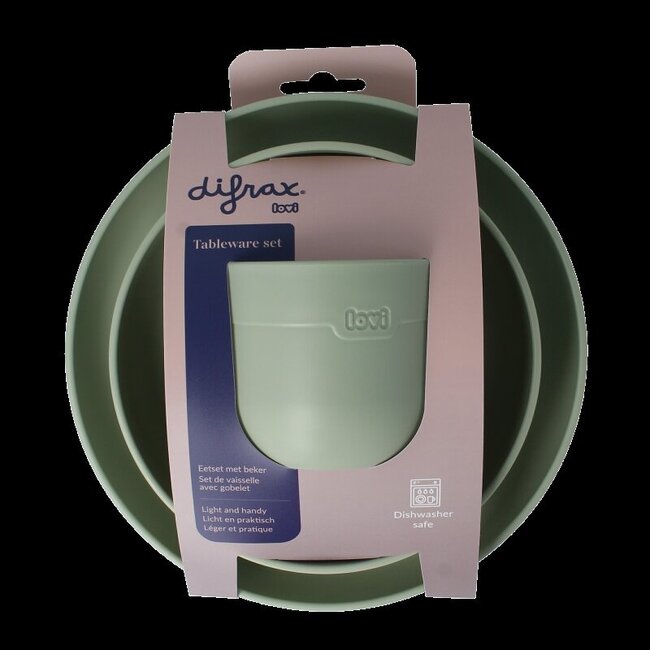 Eetset met beker pistachio 1 Set