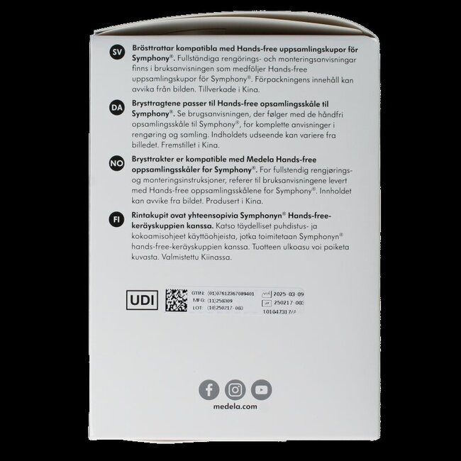 Handsfree borstschild Symphony maat L 21mm 1 Stuks