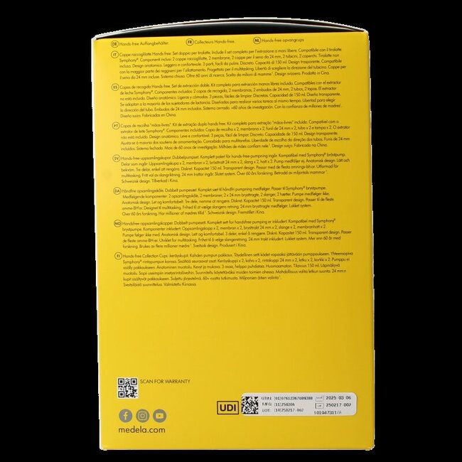 Coupes de collecte mains libres Symphony taille M, 1 pièce
