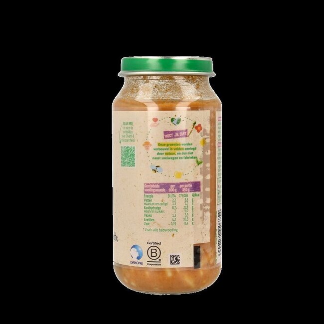 Pâtes végétariennes courgette mozzarella 15M09 250 Grammes