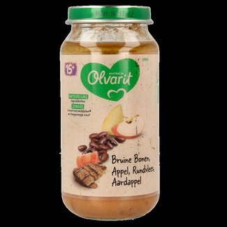 Olvarit Haricots bruns, pomme, bœuf et pomme de terre 15M06 250 g