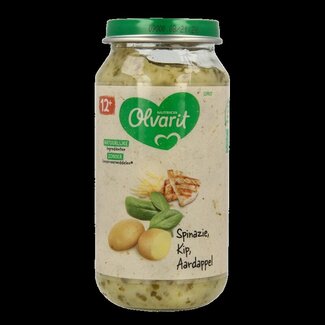 Olvarit Spinazie kip aardappel 12M07 250 Gram