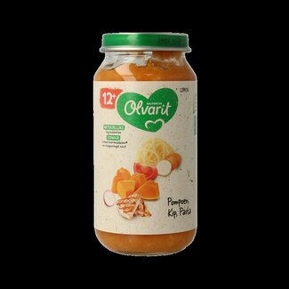 Olvarit Pompoen kip pasta 12M06 250 Gram