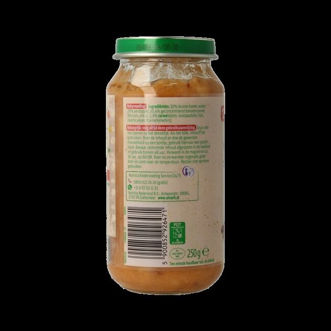 Bruine bonen ham aardappel 12M02 250 Gram