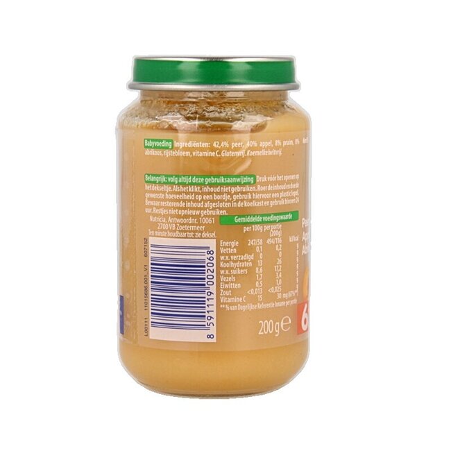 Peer appel abrikoos 6M55 200 Gram