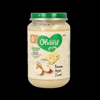 Olvarit Banaan appel yoghurt 6M50 200 Gram