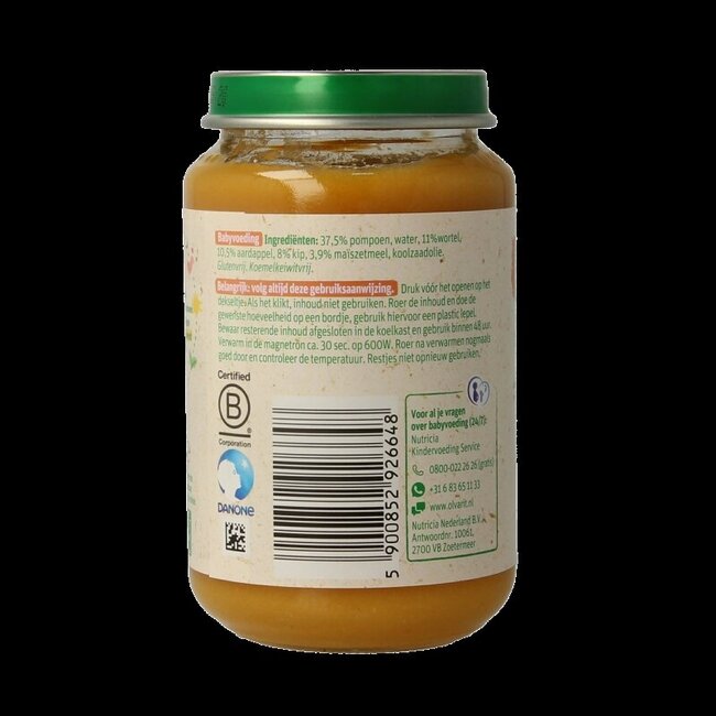 Pompoen kip aardappel 6M09 200 Gram