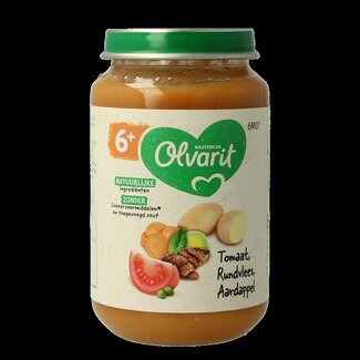 Olvarit Tomaat rundvlees aardappel wortel 200 Gram