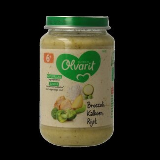 Olvarit Broccoli kalkoen rijst 6M00 200 Gram