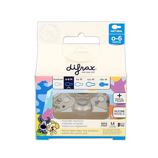 Sucette natural 0-6 mois Woezel & Pip 1 pièce