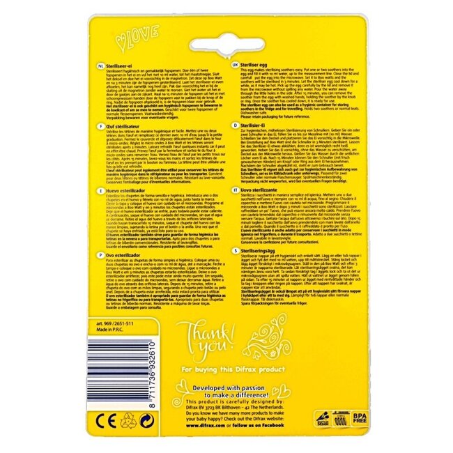 Steriliseer ei assorti 1 Stuks