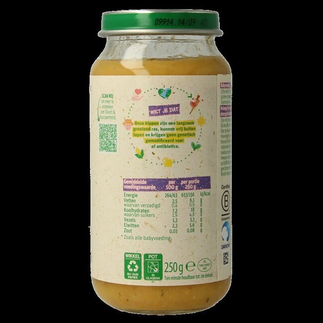 Pompoen kip aardappel 15M12 250 Gram