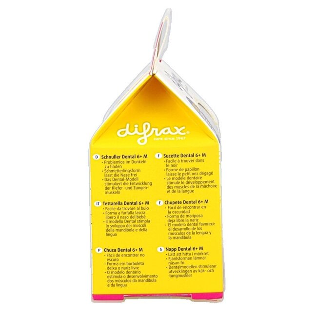 Fopspeen dental 6+ maanden glow in the dark 1 Stuks