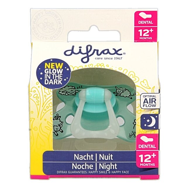 Fopspeen dental 12+ maanden glow in the dark 1 Stuks