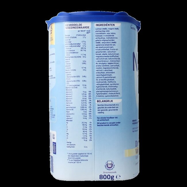 Lait de croissance 4 vanille en poudre 800 g