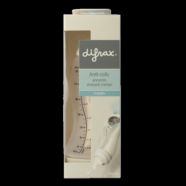 Biberon S Difrax Natural 250 ml - Coloris assortis
