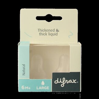 Difrax Tétine de biberon Natural Large 6+ mois - 2 pièces