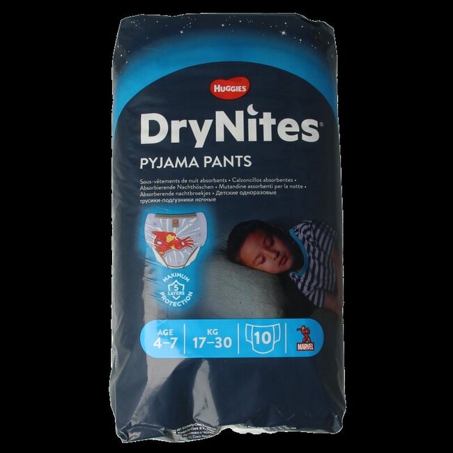 Drynites boy 4-7 jaar 10 Stuks