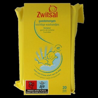 Zwitsal Goedemorgen vochtige washandjes 20 Stuks