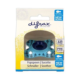 Difrax Fopspeen natural newborn  1 Stuks