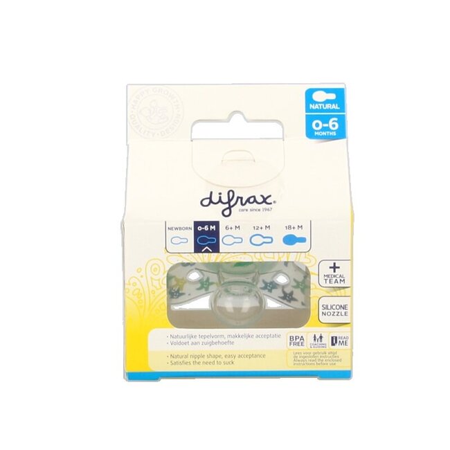 Sucette natural 0-6 mois assortie 1 pièce