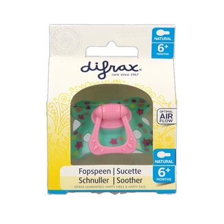 Difrax Fopspeen natural 6+ maanden met ring  1 Stuks