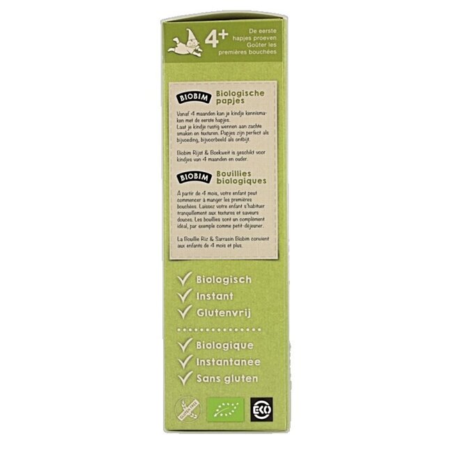 Baby rijst & boekweit 4 maanden bio 200 Gram