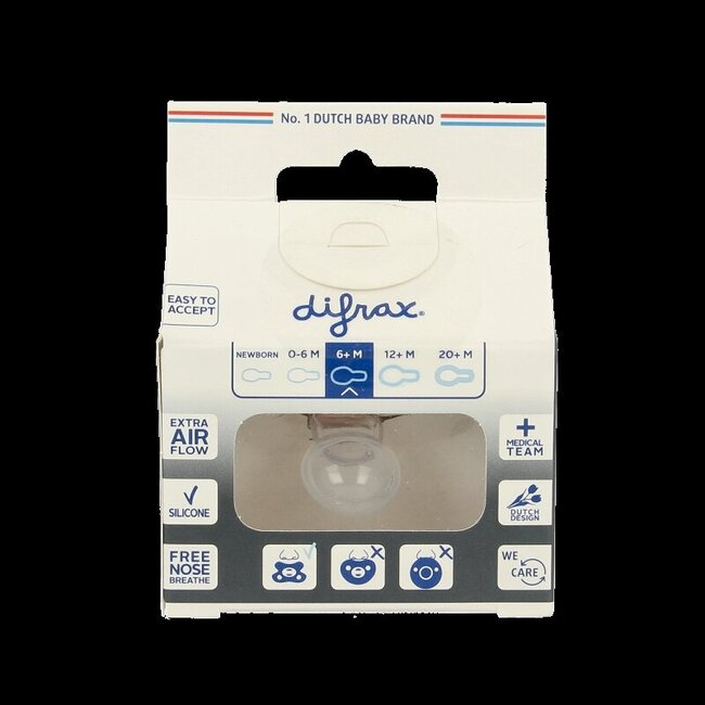 Fopspeen natural 6+ maanden assorti 1 Stuks