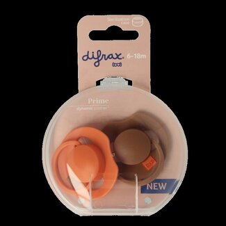 Difrax Fopspeen prime 6-18 maanden assorti 2 Stuks