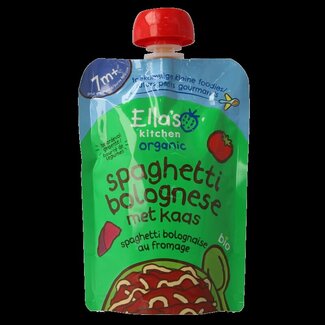 Ella's Kitchen Spaghetti bolognese met kaas 7+ maanden bio 130 Gram