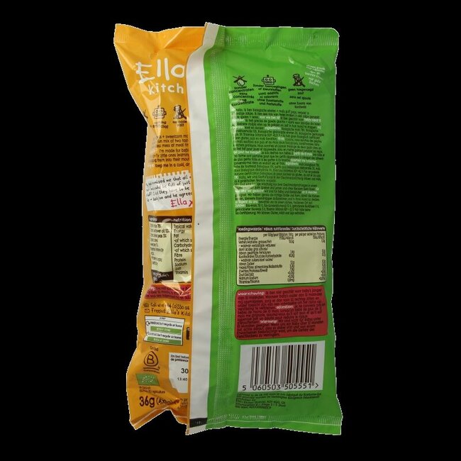 Puff pops peas & sweetcorn 10+ maanden bio 36 Gram