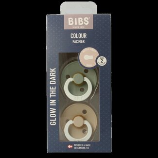Bibs Fopspeen maat 2 sage vanilla night 2 Stuks