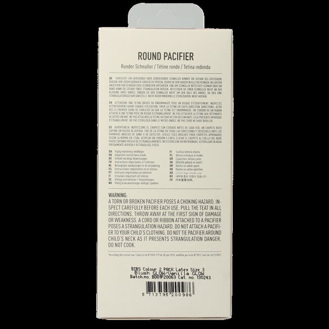 Sucette Bibs Taille 3 Blush Vanilla Night - Lot de 2