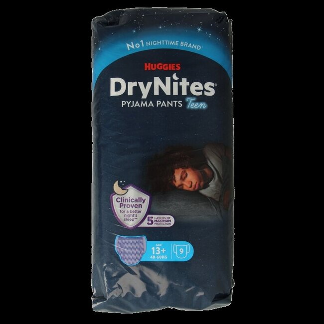 Drynites teen 13+kg boy 9 Stuks