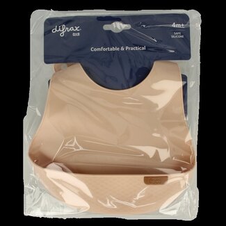 Difrax Bavoir en silicone Lovi nude 1 pièce