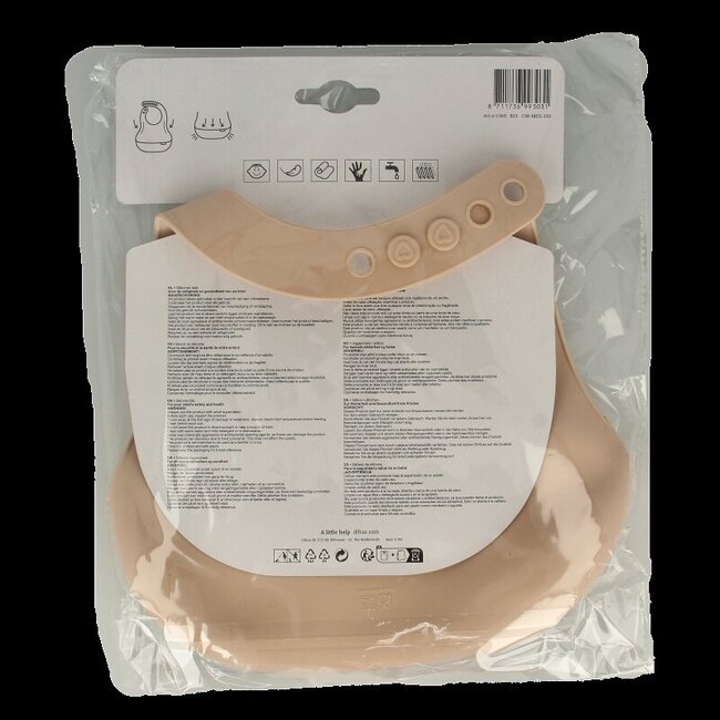 Bavoir en silicone Lovi nude 1 pièce