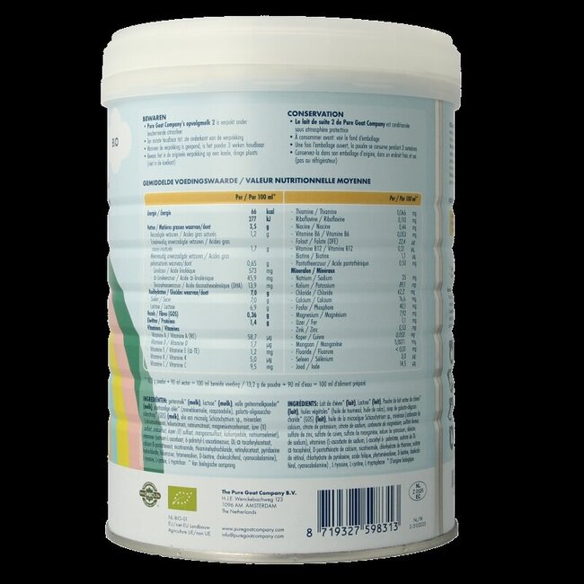 Lait de suite 2 bio 800 g