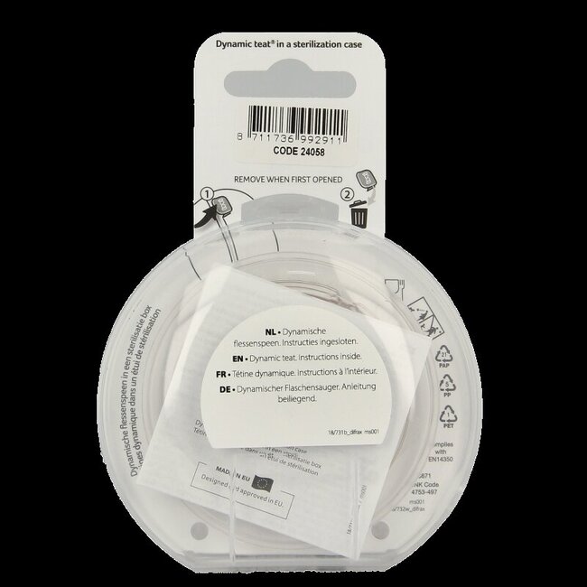 Tétine dynamique Lovi 3+ mois débit lent 1 pièce