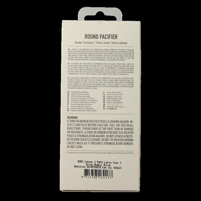 Fopspeen maat 3 baby blue 2 Stuks