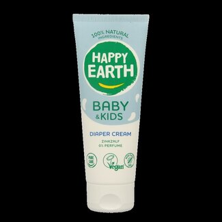 Happy Earth Crème pour le change au zinc pour bébés et enfants 75 Millilitres