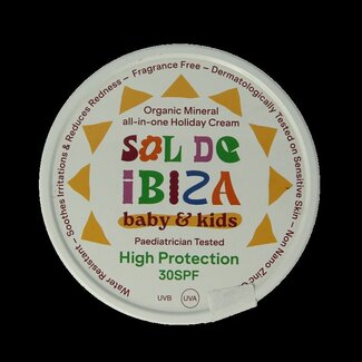 Sol De Ibiza Crème protectrice bébé et enfant SPF30 bio 100 g